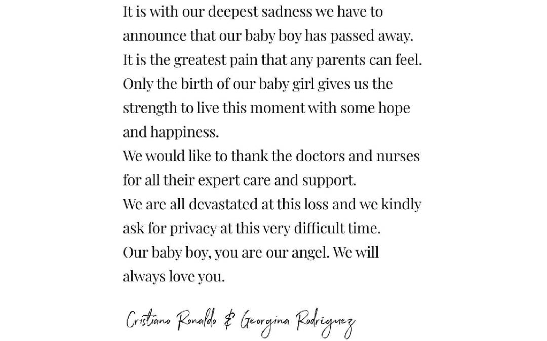 Kabar duka dari Cristiano Ronaldo dan Georgina Rodriguez